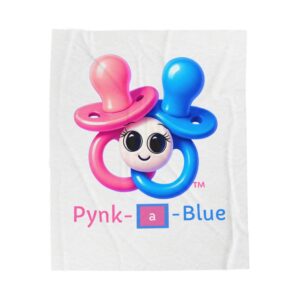 Pynk-a-Blue Velveteen Plush Blanket